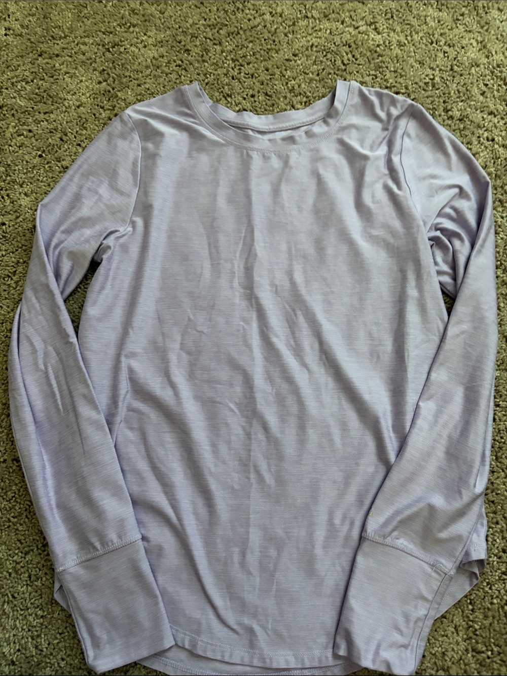 Women Long Sleeve Crewneck Shirt - Light Lavender